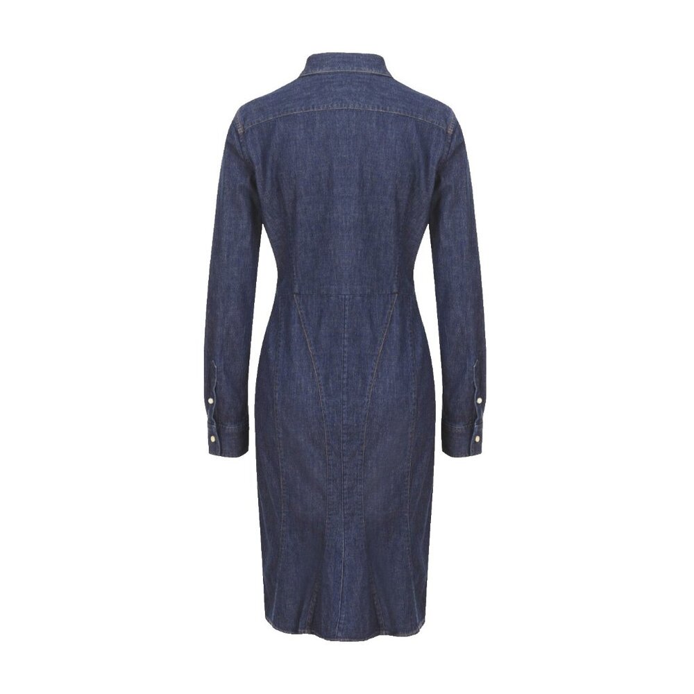 NWT Polo Ralph Lauren Stretch Denim Shirt Dress in Medium Indigo Blue 6 - Picture 2 of 6